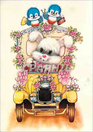 Cartes postales moderne Automobile Fleurs