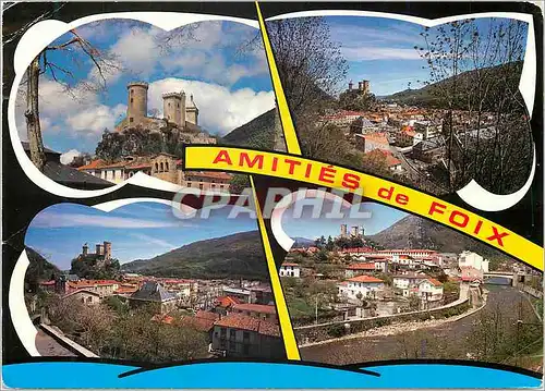 Cartes postales moderne Foix Le Chateau XIe et XVe Siecles Vue Generale Le Chateau et L'Ariege