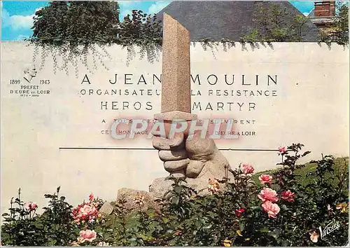Cartes postales moderne Chartres (Eure et Loir) Le Monument a la Memoire de Jean Moulin (1899 1943) Militaria