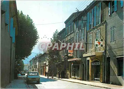 Moderne Karte St Zacharie en Provence (Var) La Rue Jean Jaures et les Commerces Pharmacie