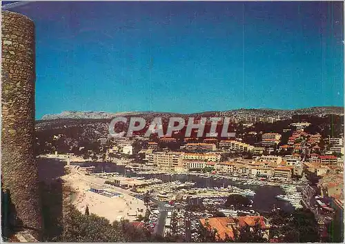 Moderne Karte Cassis sur Mer Une Rose a Boutonniere Vue Panoramique