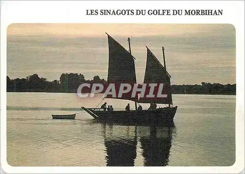 Moderne Karte Les Sinagots du Golfe du Morbihan Art et Tradition de Bretagne Bateau