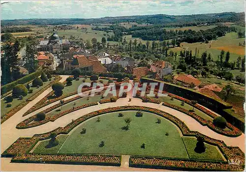 Cartes postales moderne Vus du Chateau de Hautefort Dordogne Pittoresque Les Terrasses Le Village et l'Hospice
