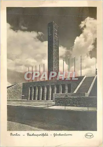 Moderne Karte Berlin Reichssportfeld Glockenturm