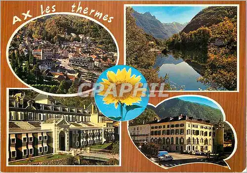 Cartes postales moderne Ax les Thermes Station Thermale Alt 720 m La Ville et le Lac d'Orgeix