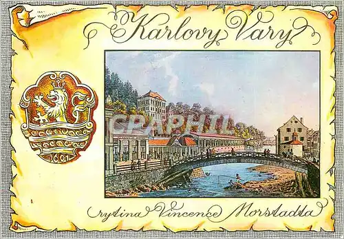 Cartes postales moderne Karlovy Vary Novy Pramen Vincenc Morstadt (1836)