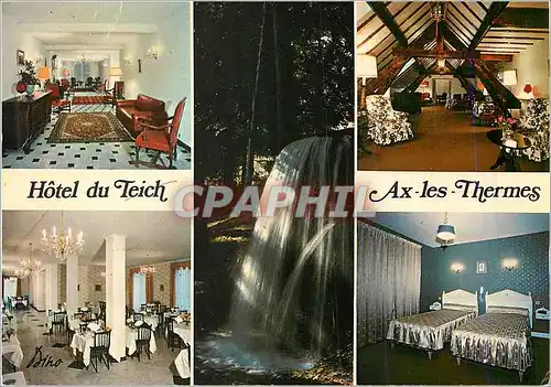 Cartes postales moderne Ax les Thermes Hotel du Teich Divers Asepcts Interieurs et du Parc