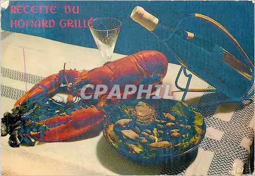 Cartes postales moderne Recette du homard grill�