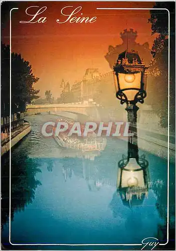 Cartes postales moderne Variations Parisiennes La Seine Bateau Peniche