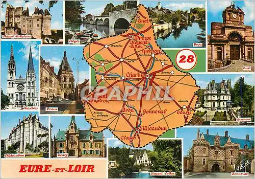 Cartes postales moderne Eure et Loir Les Departements Fran�ais Nogent le Rotrou Brou Dreux Chateaudun