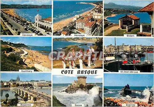 Cartes postales moderne Cote Basque Hendaye Bidart Guethary St Jean de Luz Bayonne Socoa Biarritz
