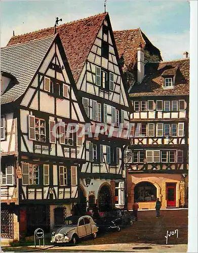 Moderne Karte Colmar (Haut Rhin) L'Alsace Couleurs et Lumiere de France Entree de la Rue des Marchants Citroen