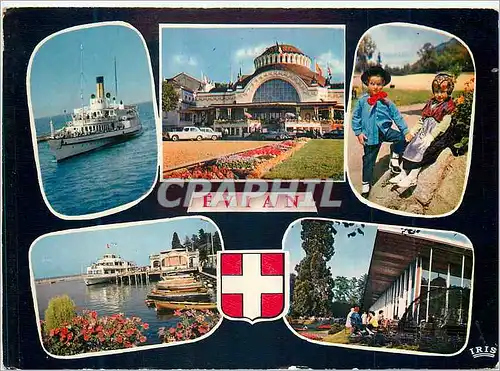 Cartes postales moderne Evian les Bains Le Port Casino Bateau