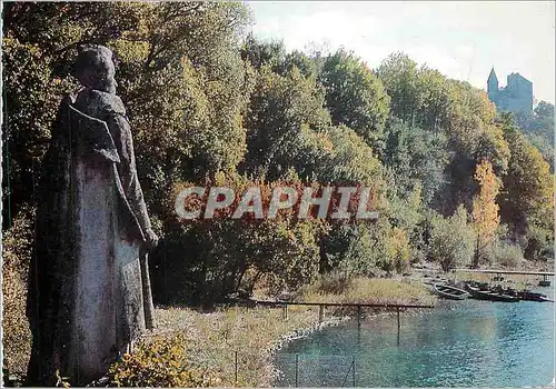 Moderne Karte Environs d'Aix les Bains (Savoie) Statue de Lamartine a Chindrieux