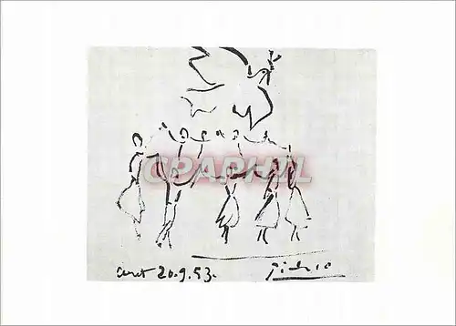 Moderne Karte Musee d'Art Moderne Ceret (France) Sardane de la Paix (Pablo Picasso)