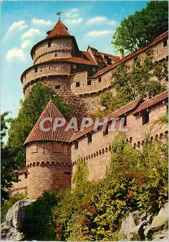 Moderne Karte Die Ringmauer der Burg Les Enceintes et Tour a Double Crenelage