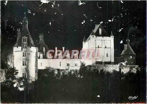 Cartes postales moderne Bonnes (Vienne) Chateau du Touffou vu de nuit
