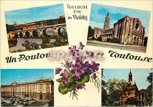 Moderne Karte Toulouse Cite des Violettes Le Pont Neuf Basilique St Sernin XIe