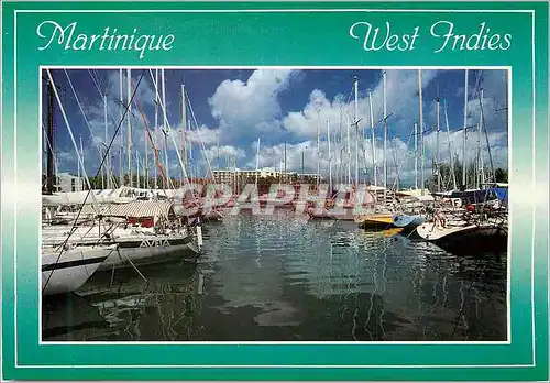 Moderne Karte Martinique West Indies Bateaux