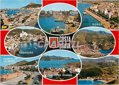 Cartes postales moderne Costa Brava Estartit La Escala Rosas Cadaques Puerto de la Selva Llansa Port Bou Colera