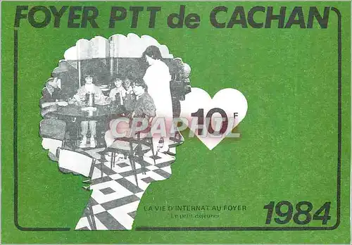 Moderne Karte Foyer PTT de Cachan 1984 La Vie d'Internat au Foyer