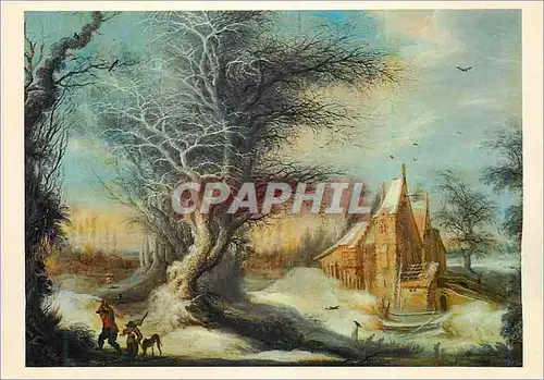 Cartes postales moderne Les Chefs d'Oeuvres du Musee de Saint Omer Maitre des Paysages d'Hiver Ecole Flamande (XVIIe S)