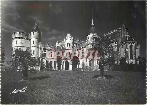Cartes postales moderne Hendaye Le Chateau Abbadia vu de Nuit