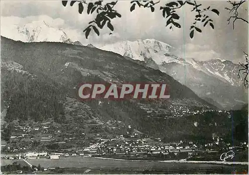 Moderne Karte St Gervais les Bains Le Fayet Hte Savoie Vue Generale et la Chaine du Mont Blanc