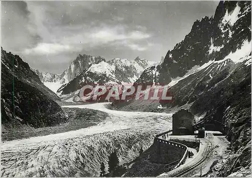 Cartes postales moderne Chamonix Mont Blanc Mer de Glace et Gare du Montenvers