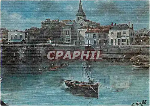 Cartes postales moderne Les Sables d'Olonne Voiliers d'Autrefois Le Pont de la Chaume avec les Carrelets de la Chnoue Ba