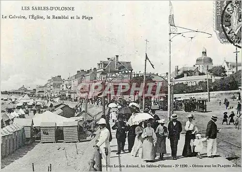 REPRO Les Sables d'Olonne La Belle Epoque Le Calvaire L'Eglise Le Remblai et la Plage
