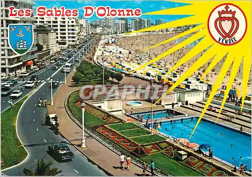 Moderne Karte Les Sables d'Olonne (Vendee)