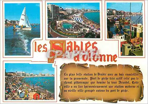 Moderne Karte Les Sables d'Olonne Vendee Touristique