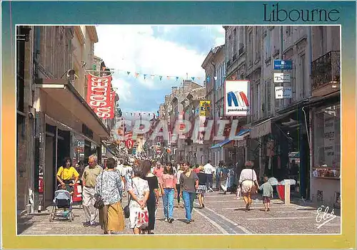 Cartes postales moderne Libourne Gironde La Rue Gambetta
