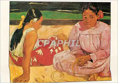 Moderne Karte Paris Musee d'Orsay Femme de Tahiti sur la Plage Gauguin Paul