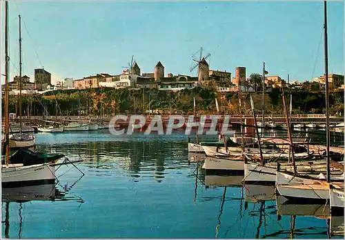 Moderne Karte Mallorca (Baleares) Espana Palma Molines del Jonquet Desde el Club Nautico Bateaux