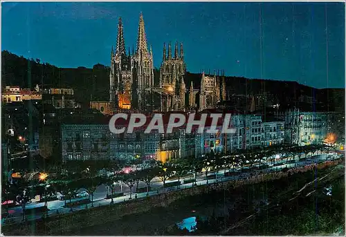 Cartes postales moderne Burgos Avda Generalisimo y Catedral