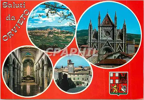 Cartes postales moderne Saluti da Orvieto Panorama