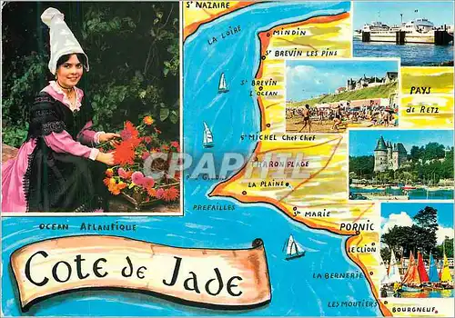 Cartes postales moderne Cote de Jade Costumes En Passant par Bourgneut Les Moutiers Pays de Retz