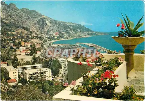 Cartes postales moderne Menton Les Sites Merveilleux de la Cote d'Azur Le Port de Garavan et La Frontiere Franco Italien