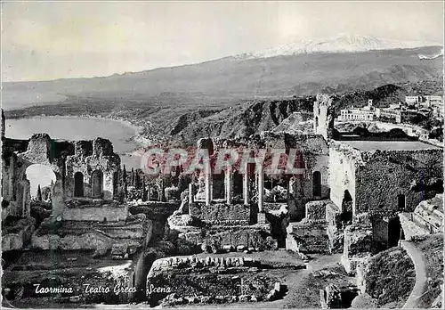 Moderne Karte Taormina Teatro Greco Scena