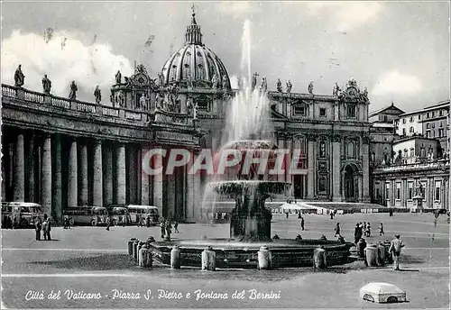 Moderne Karte Citta Del Vaticano Piazza S Pietro e Fontana del Bernini