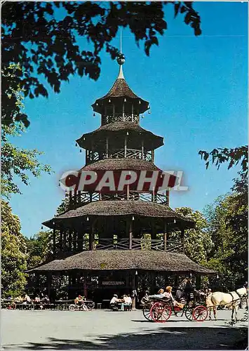 Cartes postales moderne Munchen Munich Ausfkugsziel Chinesischer Turm im Englischen Garten