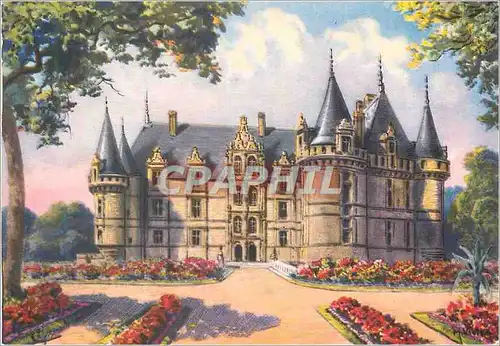 Moderne Karte Azay le Rideau Le Chateau National Musee de la Renaissance (Mon Hist XVIe S)