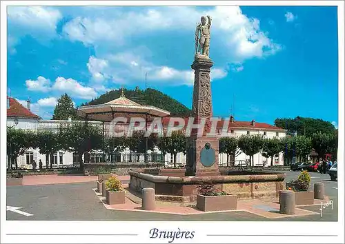 Cartes postales moderne Bruyeres (Vosges) Place Stanislas Le Kiosque a Musique et la Fontine