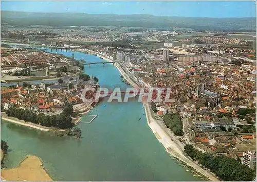 Moderne Karte Chalon sur Saone (Saone et Loire) Vue Aerienne