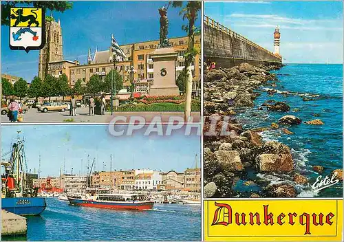 Cartes postales moderne Dunkerque (Nord) La Cote d'Opale La Place Jean Bart et la Statue Elevee a la Memoire
