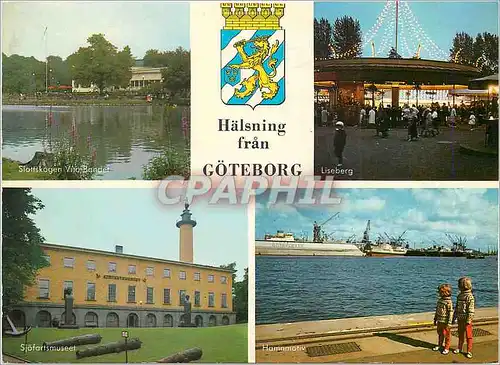 Cartes postales moderne Halsning fran Goteborg Liseberg Bateaux