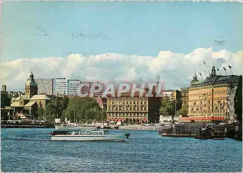 Cartes postales moderne Stockholm Utsikt mot Grand Hotel Bateau