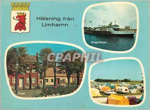 Cartes postales moderne Halsning fran Limhamn Dragorfarjan Torget Camping